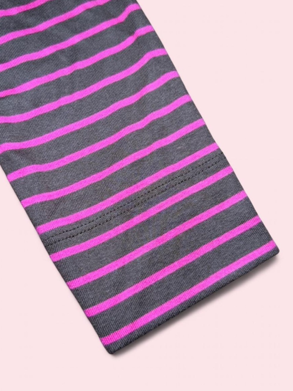 Lilly Pulitzer Striped Pima Cotton Modal Top Medium Pink Brown Gold Button - Picture 3 of 8